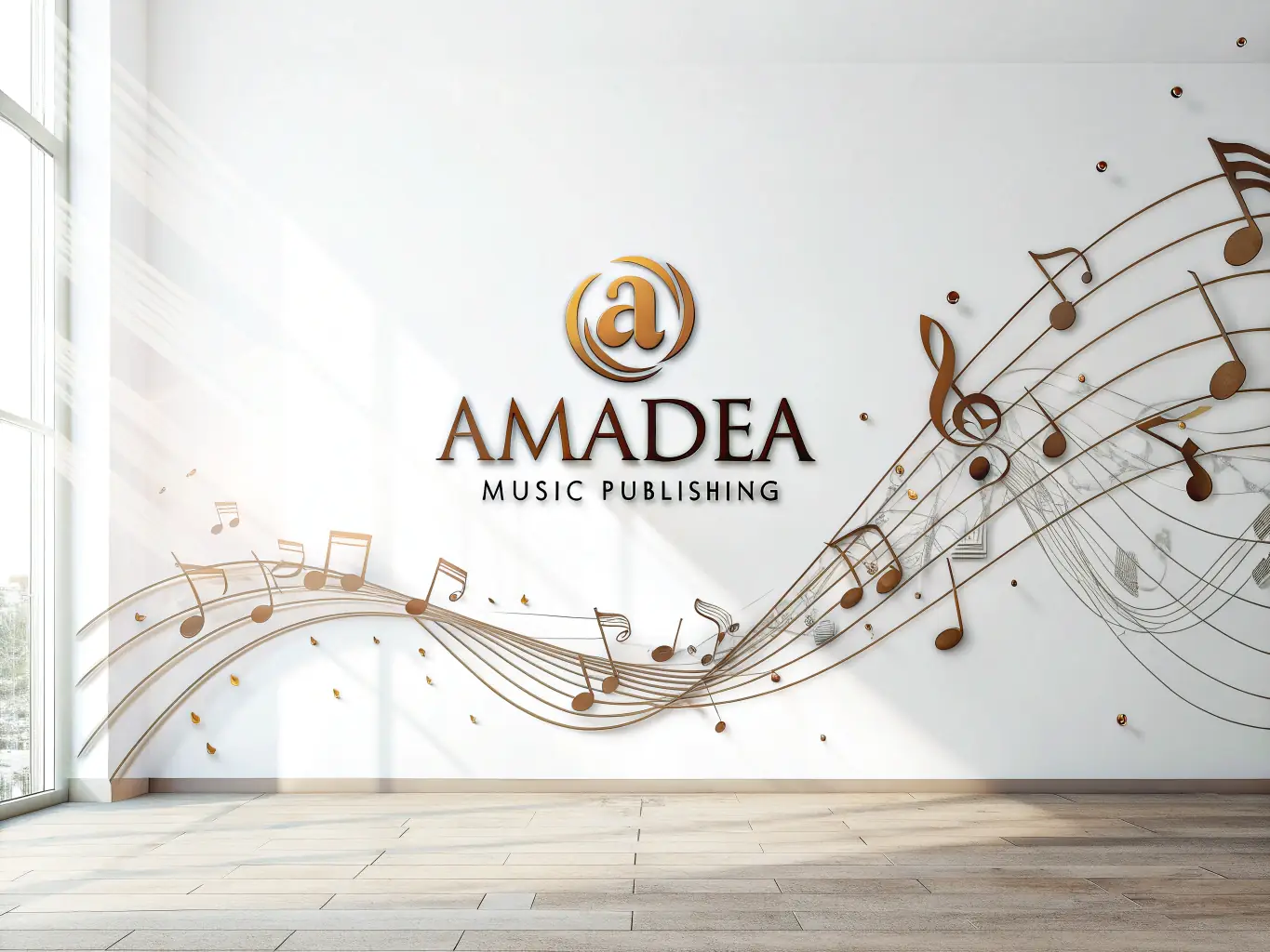 An image of the Amadea Music Publishing logo, symbolizing Manuel Sambour's sync album deal aimed at TV, film, and video game placements.